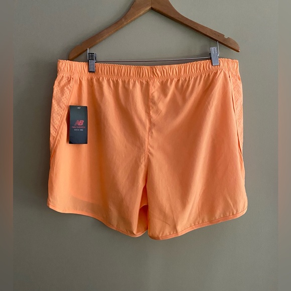 New Balance Orange Athletic Shorts Moisture-Wicking Design - Picture 6 of 17